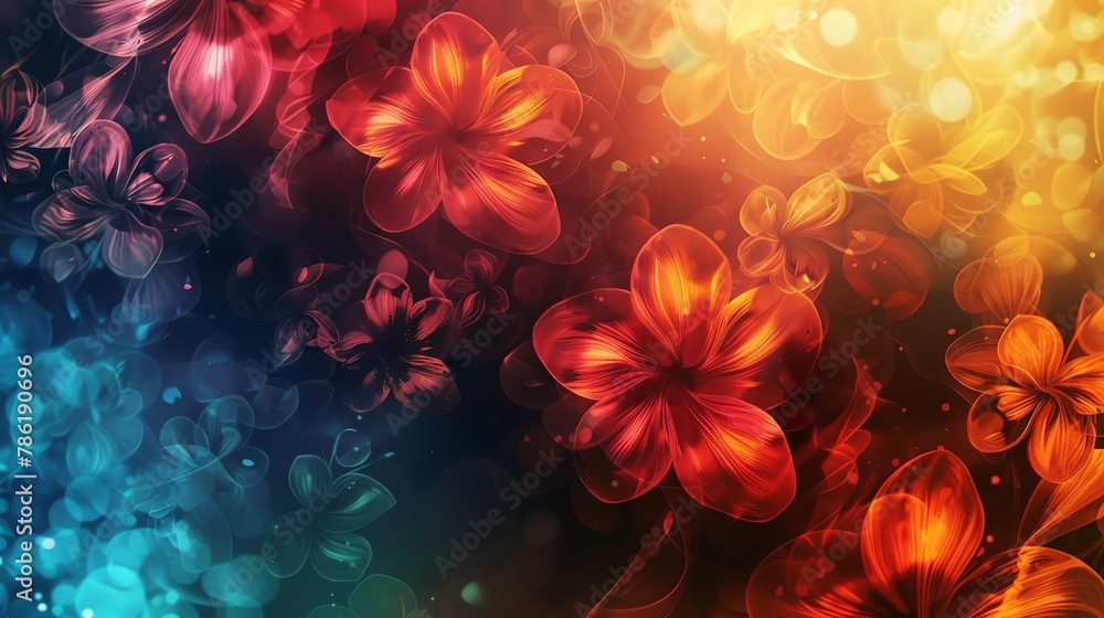 Colorful abstract flowers Colorful abstract flowers