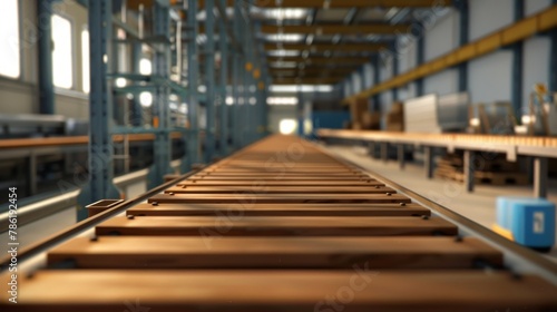 Wallpaper Mural A 3D animated scene of a conveyor belt in the finishing section of the factory Torontodigital.ca