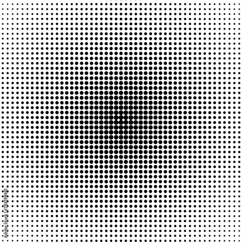 Circle black halftone vector background