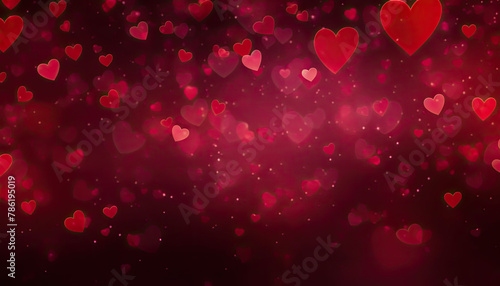 Romantic Valentines Day Background with Hearts for Love and Romance Celebration
