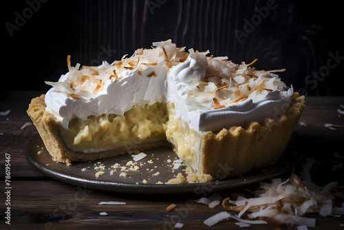 Coconut Cream Pie, Creamy coconut filling in a flaky pie crust