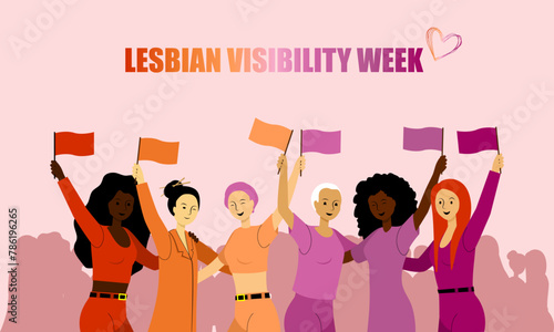 Lesbian Visibility Week parade to support equality with flags