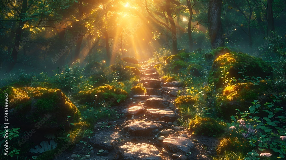 Traverse the sunlit corridors of an ancient . Moss-covered stones line the path, leading deeper into the heart of this enchanted realm, waiting to be captured in stunning ultra HD.