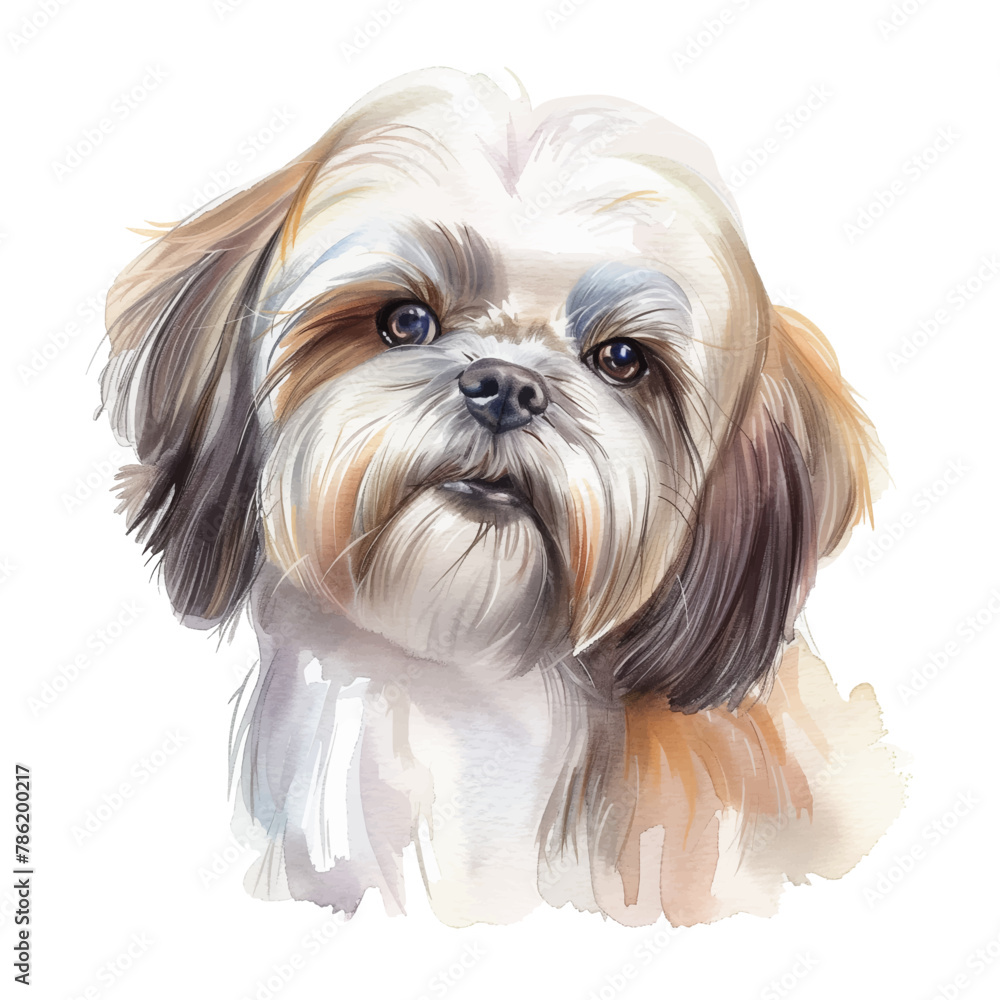 Shih Tzu dog watercolor good quality and good design Shih Tzu dog watercolor good quality and good design