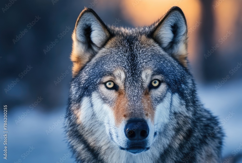 Portrait of wolf on nature background. Polar wolf. Portrait of wolf on nature background. Polar wolf.