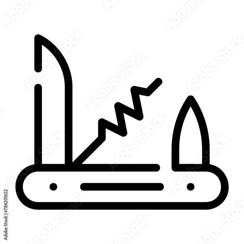 pocket knife line icon