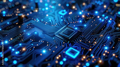 Digital circuit board background symbolizing the backbone of the internet