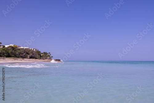Photography The beautiful beach front of the Cuban town of Varadero in Cuba showing the sand