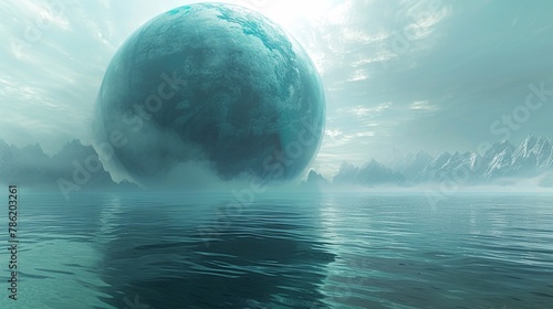 3d rendered Space Art: Alien Planet - A Fantasy Landscape