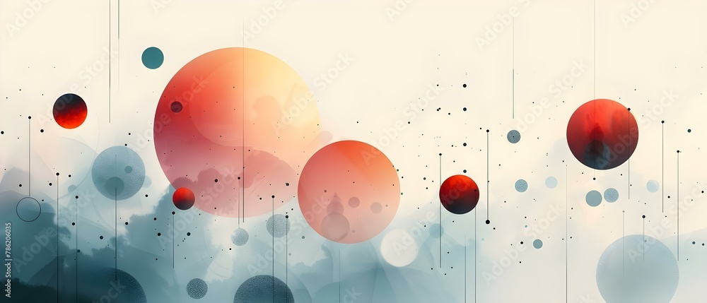 Abstract Pastel Spheres in Harmony. Concept Colorful composition, abstract shapes, soft gradients, artistic harmony Abstract Pastel Spheres in Harmony. Concept Colorful composition, abstract shapes, soft gradients, artistic harmony