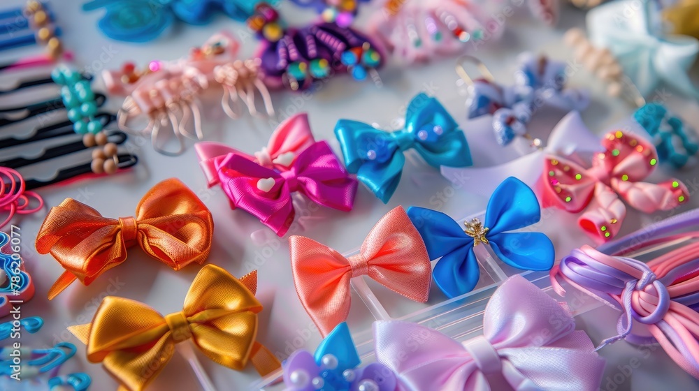 Assortment of hair accessories for kids Assortment of hair accessories for kids