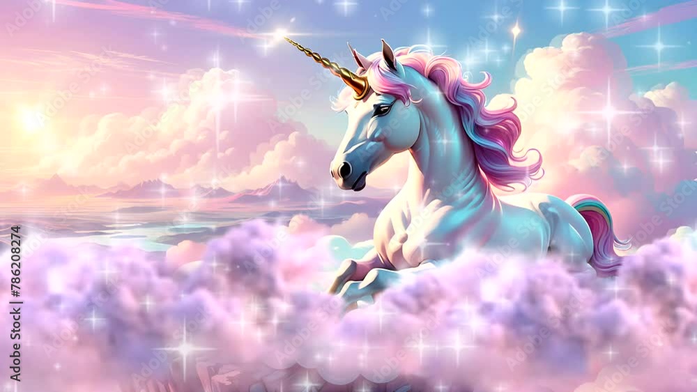 Unicorn Amidst Heavenly Clouds Unicorn Amidst Heavenly Clouds