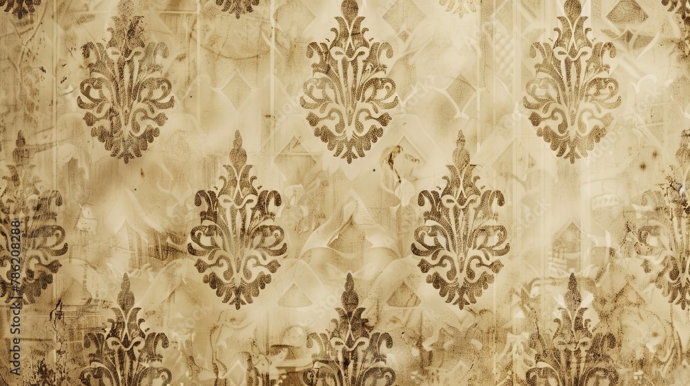 Seamless damask pattern for background 