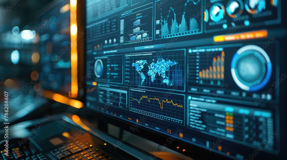 close-up of a computer monitor displaying digital data close-up of a computer monitor displaying digital data