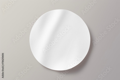 PNG Round sticker mockup, transparent design photo