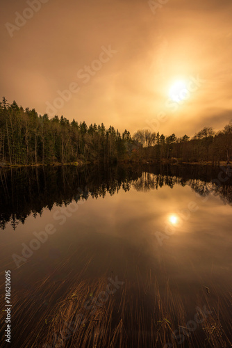 sunrise over lake