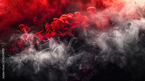 Black, White, and Scarlet Smoke in Mystical Dance photo