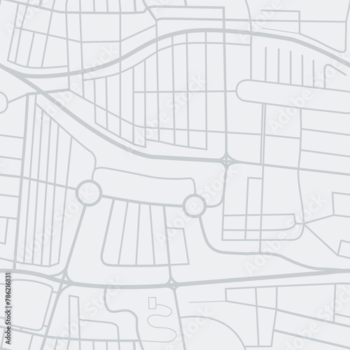 Seamless city map vector pattern