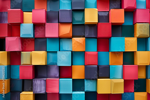 abstract background of colored cubes