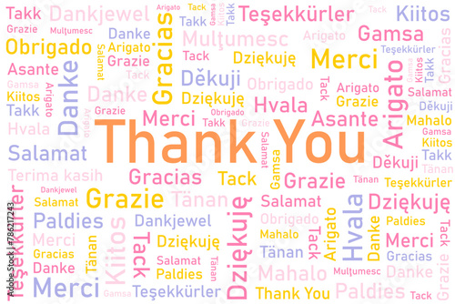 Thank you different languages word collage