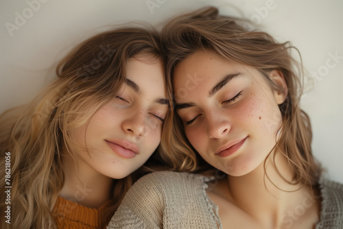 Portrait Photo of a Lesbian Couple  Generative AI