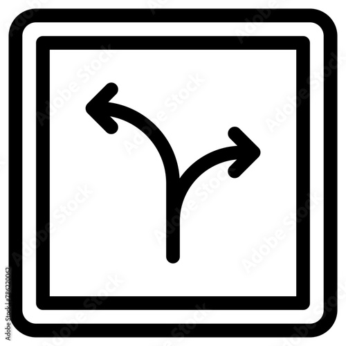 direction icon, simple vector design
