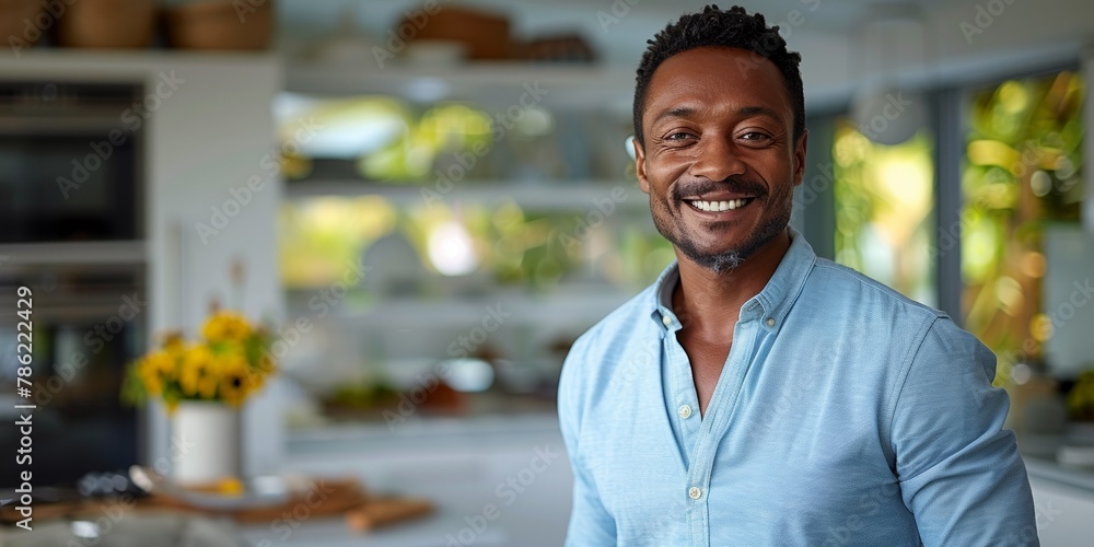 A successful and stylish businessman exudes confidence and joy at home, embodying modern professionalism A successful and stylish businessman exudes confidence and joy at home, embodying modern professionalism