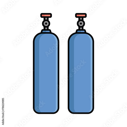 gas cylinder icon vector design template simple and clean