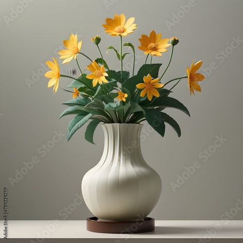 Wallpaper Mural flower in a minimal vase Torontodigital.ca