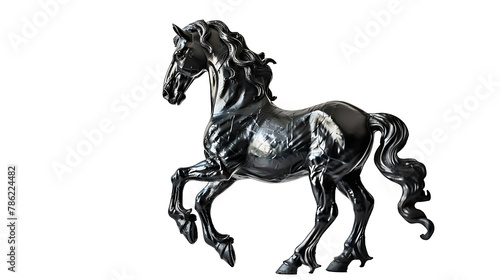 A beautiful horse statue for home decor on a white background 