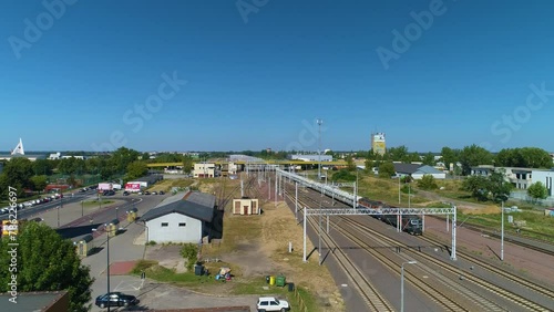 Wallpaper Mural Railway Station In Konin Dworzec Kolejowy Aerial View Poland Torontodigital.ca