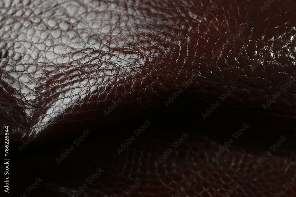 Brown natural leather as background, above view Brown natural leather as background, above view