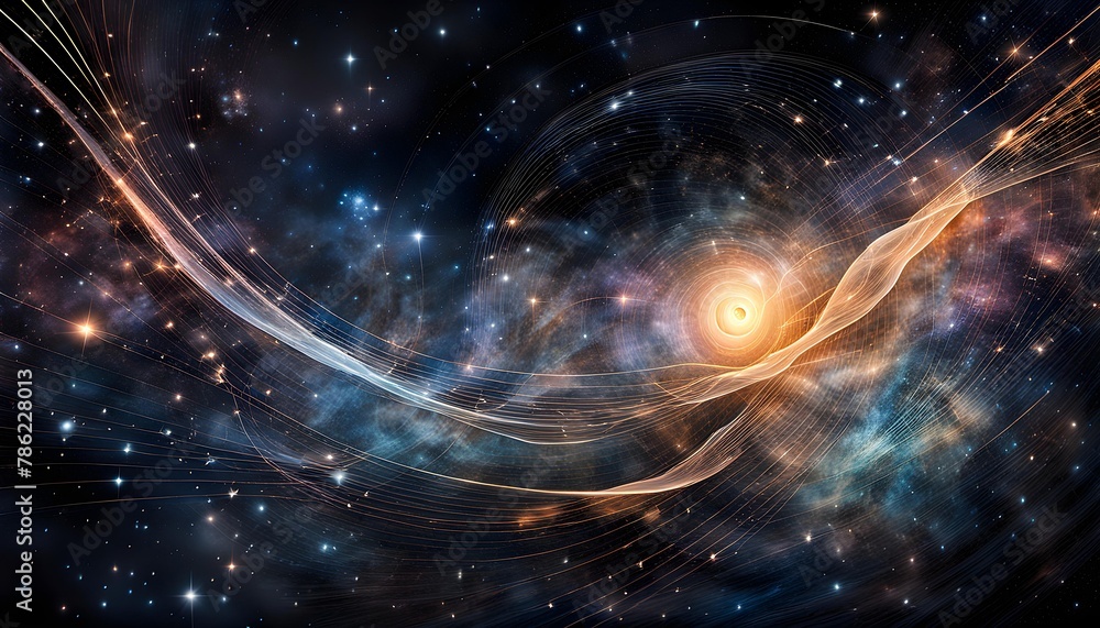 Fototapeta premium Wind of Galaxy Illustration Background