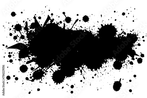Ink Splatter Vector Paint  Abstract Blot and Splash with Drop s. Abstract Grunge Texture.