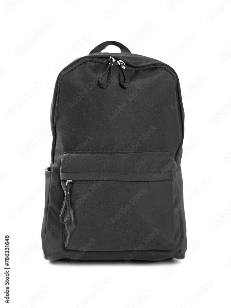 Fototapeta premium Black backpack. Isolated on a white background