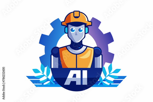  logo for an ai software engineer vector illustration