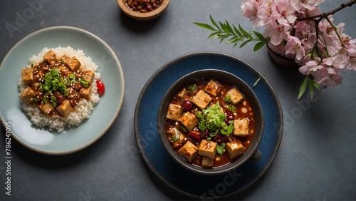 egetarian Ma Po Tofu A vegetarian version of the classic Mapo Tofu dish  photo