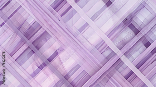 Tranquil lavender lines intersect, forming a peaceful geometric 3D texture.