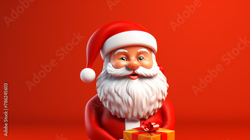 a Santa Claus head 3D image  © danial