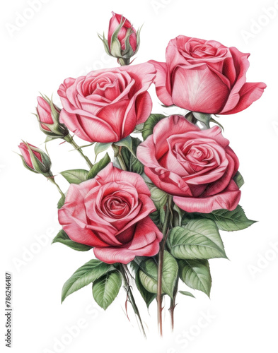 PNG Rose bouquet drawing flower sketch