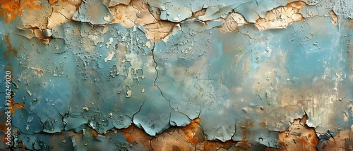 Time-Worn Elegance: A Symphony in Cracks and Hues. Concept Vintage aesthetic, Distressed textures, Antique charm, Weathered elegance, Timeless beauty