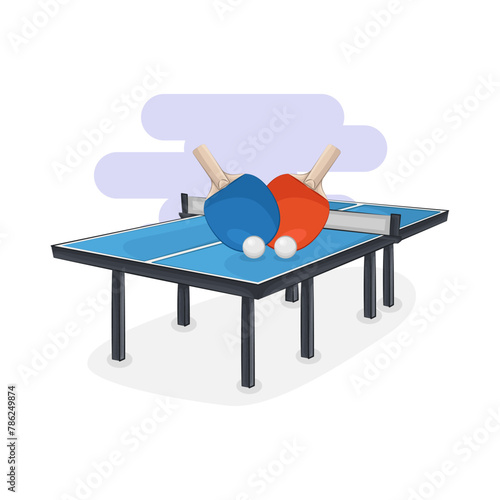 Illustration of ping pong 