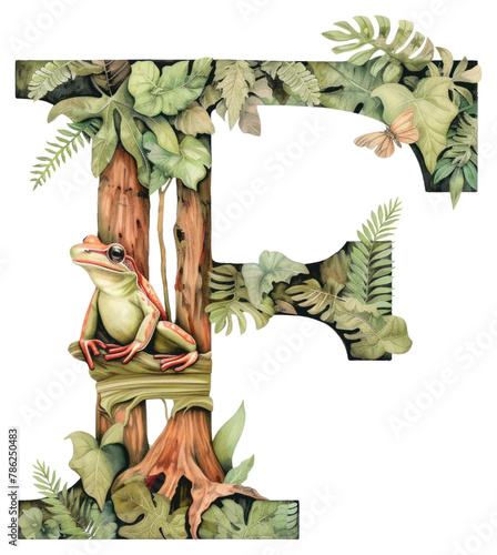 PNG The letter F art nature plant.