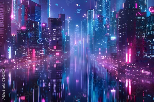 For fans of 80s and 90s cyber aesthetics  this stunning synthwave wireframe net graphic depicting neon lights forwards the process of migrating data and apps to cloud storage.