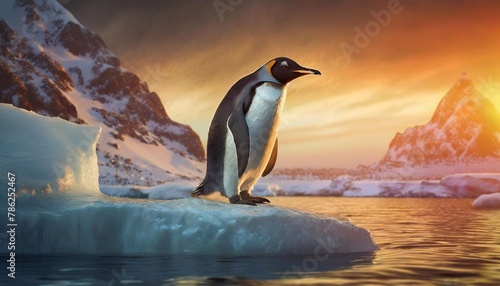 penguin on ice