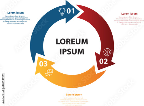 Collection of vector circle chart infographic templates for presentations, advertising, layouts, annual reports. 4 options, steps, parts