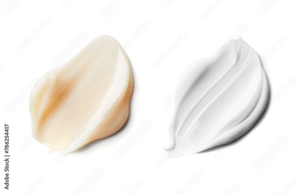 Cream cosmetic anti aging texture stroke isolated on white background. Hyaluronic acid skin care moisturizer product Cream cosmetic anti aging texture stroke isolated on white background. Hyaluronic acid skin care moisturizer product