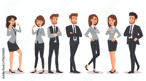Business man and business woman office character in digital