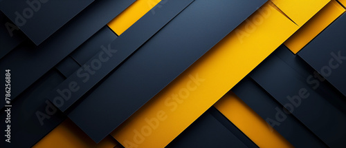 Abstract corporate design with sharp angles in navy blue and vibrant yellow, perfect for a cuttingedge tech firmgradient scheme photo