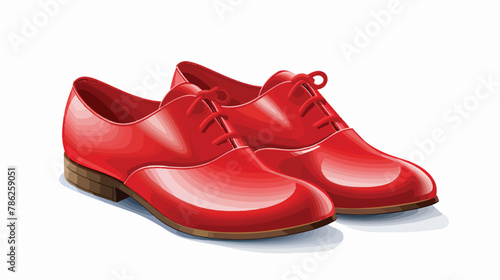 Illustration of isolated red shoes on white background